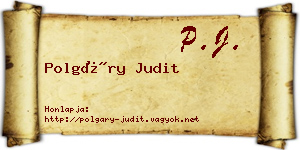 Polgáry Judit névjegykártya